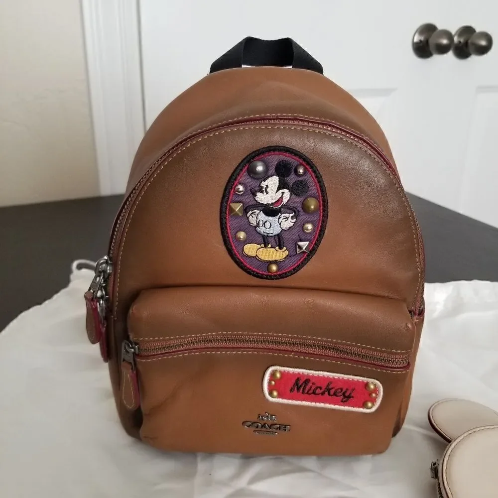 Coach × Disney Micky Mouse Small Bagpack and Coin Purse